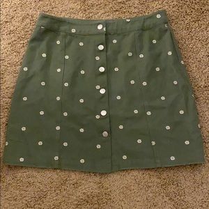 flower print mini skirt